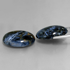 克拉天然彼得赛特，椭圆形切割，不透明