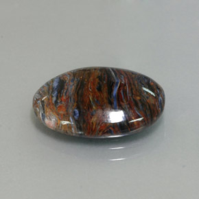6.80克拉天然多色彼得石，椭圆形切割，16.9×13.2毫米，不透明