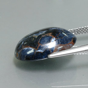 9.37克拉天然多色彼得石，椭圆形切割，17.9×13.2毫米，不透明
