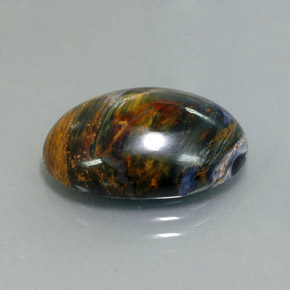 9.76克拉天然多色彼得石，椭圆形切割，17.9×13.3毫米，不透明