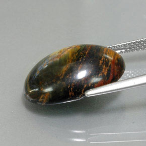 9.76克拉天然多色彼得石，椭圆形切割，17.9×13.3毫米，不透明