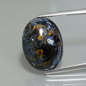 9.96克拉天然多色彼得石，椭圆形切割，17.6×13.2毫米，不透明