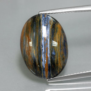 7.66克拉天然多色彼得石，椭圆形切割，17.7×12.9毫米，不透明