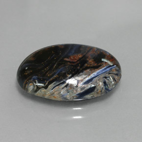 7.94克拉天然多色彼得石，椭圆形切割，18×13毫米，不透明