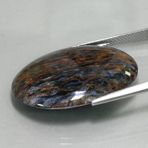 21.37克拉天然彼得赛特，椭圆形切割，不透明