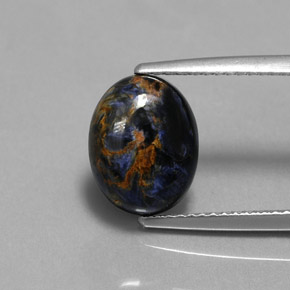 3.23克拉天然彼得赛特，椭圆形切割，不透明