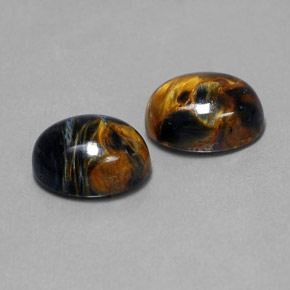 克拉天然彼得赛特，椭圆形切割，不透明