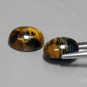 克拉天然彼得赛特，椭圆形切割，不透明