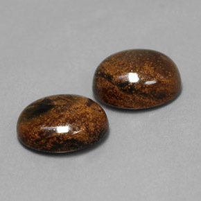 克拉天然彼得赛特，椭圆形切割，不透明