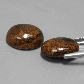 克拉天然彼得赛特，椭圆形切割，不透明