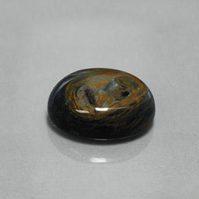 4.34克拉天然多色彼得石，椭圆形切割，12.2×10毫米，不透明