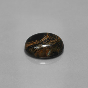 3.84克拉天然多色彼得石，椭圆形切割，11.9×9.9毫米，不透明