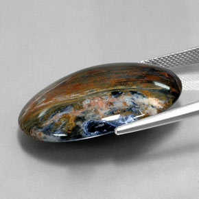 28.09克拉天然彼得赛特，椭圆形切割，不透明