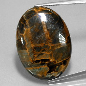 30.34克拉天然彼得石，椭圆形切割，30.1×22.1毫米，不透明