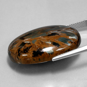 38.54克拉天然彼得赛特，椭圆形切割，不透明