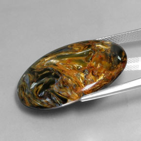 30.21克拉天然彼得赛特，椭圆形切割，不透明