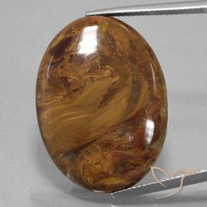 25.45ct 天然 中褐色 彼得赛特, 椭圆形, 不透明