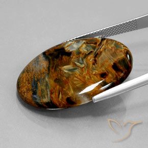 21.61克拉天然彼得赛特，椭圆形切割，不透明