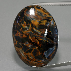 36.58克拉天然彼得石，椭圆形切割，30.2×22.2毫米，不透明