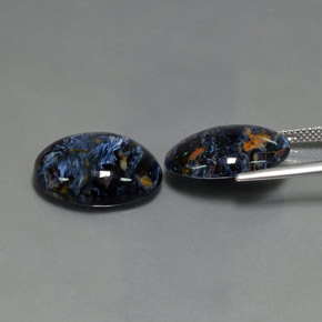 克拉天然彼得赛特，椭圆形切割，不透明