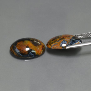 天然彼得石，椭圆形切割，15.9×12.1毫米，不透明