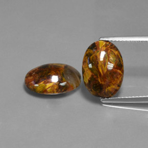 克拉天然彼得赛特，椭圆形切割，不透明