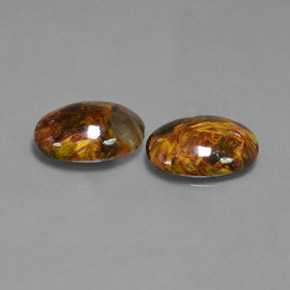 克拉天然彼得赛特，椭圆形切割，不透明