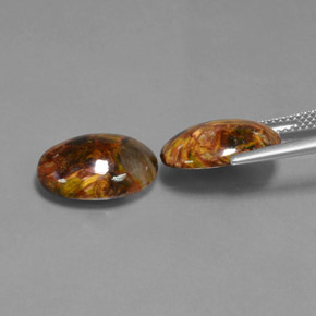 克拉天然彼得赛特，椭圆形切割，不透明