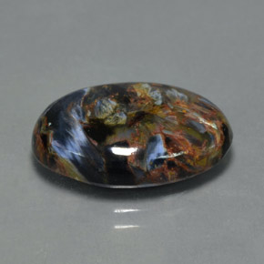 8.29克拉天然多色彼得石，椭圆形切割，18×13.1毫米，不透明