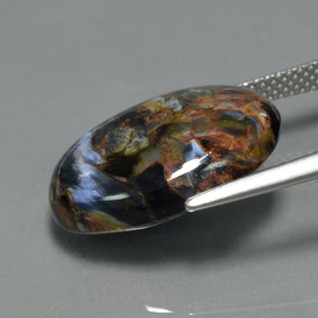 8.29克拉天然多色彼得石，椭圆形切割，18×13.1毫米，不透明