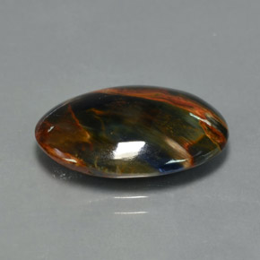 6.70克拉天然多色彼得石，椭圆形切割，17.8×13毫米，不透明