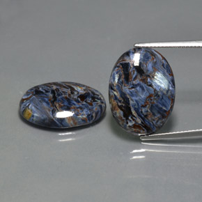 克拉天然彼得赛特，椭圆形切割，不透明