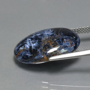 10.42克拉天然多色彼得石，椭圆形切割，20×15毫米，不透明