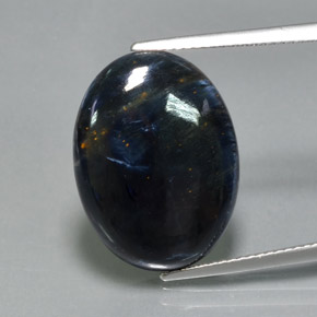 10.70克拉天然彼得石，椭圆形切割，不透明