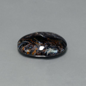 7.09克拉天然多色彼得石，椭圆形切割，17.5×12.8毫米，不透明