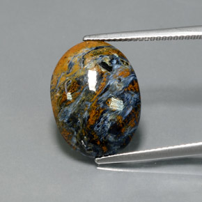 7.33克拉天然多色彼得石，椭圆形切割，17.6×13.1毫米，不透明