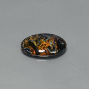 4.67克拉天然多色彼得石，椭圆形切割，15.7×11.8毫米，不透明