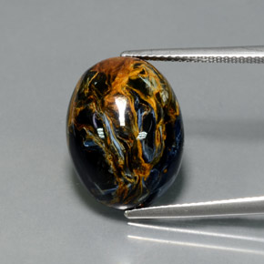 11.81克拉天然多色彼得石，椭圆形切割，17.9×13.2毫米，不透明