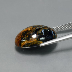 11.81克拉天然多色彼得石，椭圆形切割，17.9×13.2毫米，不透明