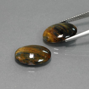 克拉天然彼得赛特，椭圆形切割，不透明