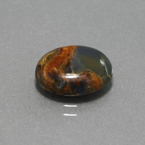 3.60克拉天然多色彼得石，椭圆形切割，12.3×10.1毫米，不透明