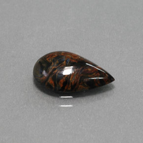 2.14克拉天然多色彼得石，梨形，13.1×8.4毫米，不透明