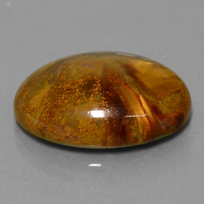 12.64克拉天然多色彼得石，椭圆形切割，19.8×15.1毫米，不透明
