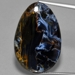 30.52克拉天然多色彼得石，梨形，30.8×20.9毫米，不透明