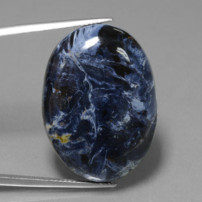 30.94克拉天然彼得赛特，椭圆形切割，不透明