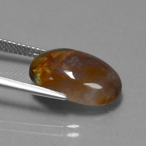 7.21克拉天然彼得赛特，椭圆形切割，不透明