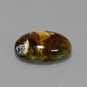 4.21克拉天然多色彼得石，椭圆形切割，14×10.1毫米，不透明