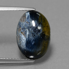 5.27克拉天然多色彼得石，椭圆形切割，14.1×10.1毫米，不透明