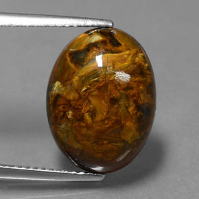 7.19克拉天然彼得石，椭圆形切割，不透明