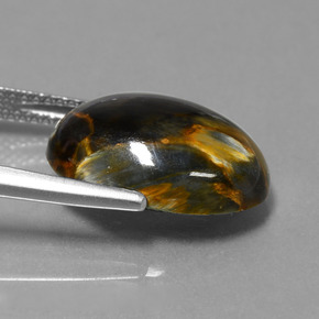 7.07克拉天然彼得赛特，椭圆形切割，不透明